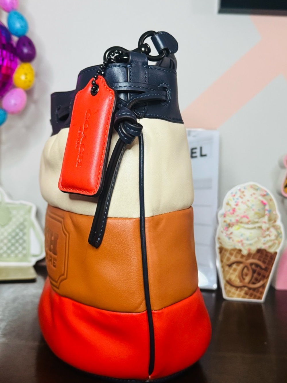 Coach Colorblock Leather Field Bucket Bag NWOT - Picture 9 of 15